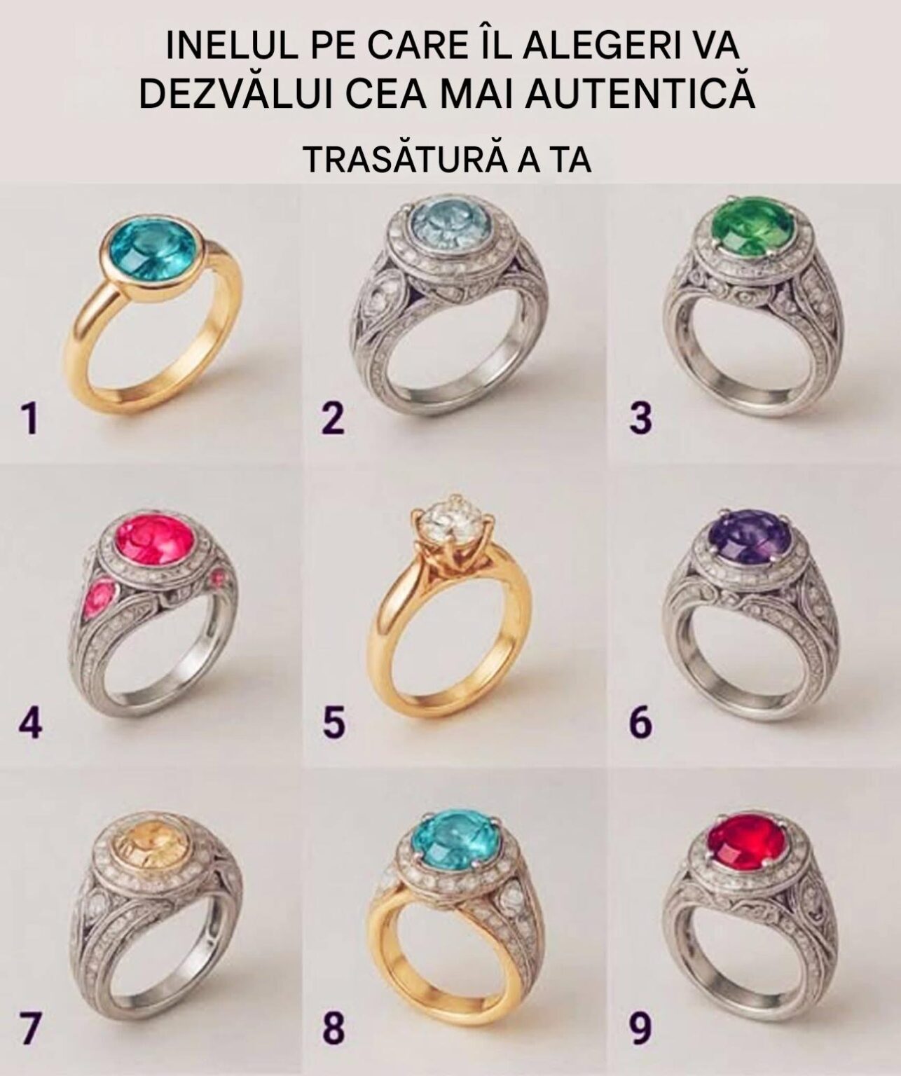 Inelul pe care îl alegi va dezvălui cea mai autentică trăsătură a ta…… Vezi mai mult