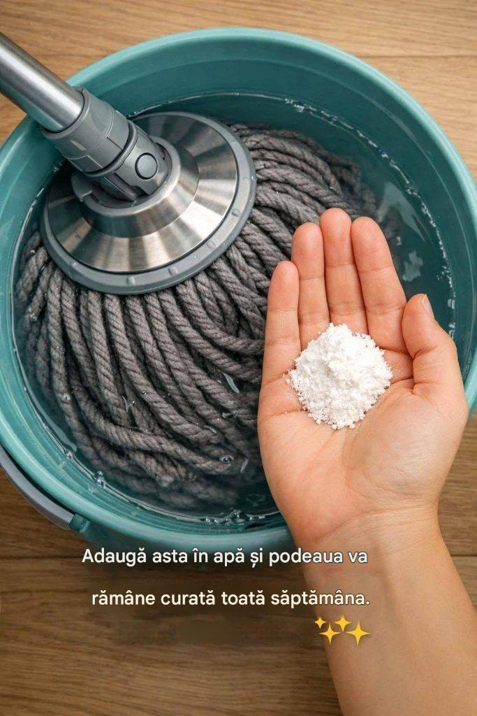 Pune acest ingredient în găleată și poateaua ta va rămâne curată toată săptămâna.