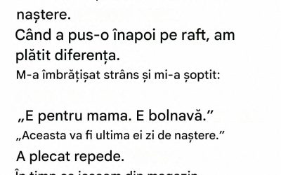 Ea ținea un tort de ziua de naștere la supermarket: ce s-a întâmplat apoi m-a supărat