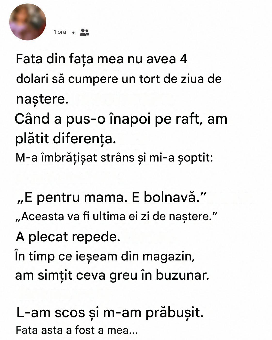 Ea ținea un tort de ziua de naștere la supermarket: ce s-a întâmplat apoi m-a supărat
