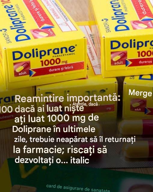 Comprimatele orale Doliprane au fost retrase din cauza unei probleme de fabricație