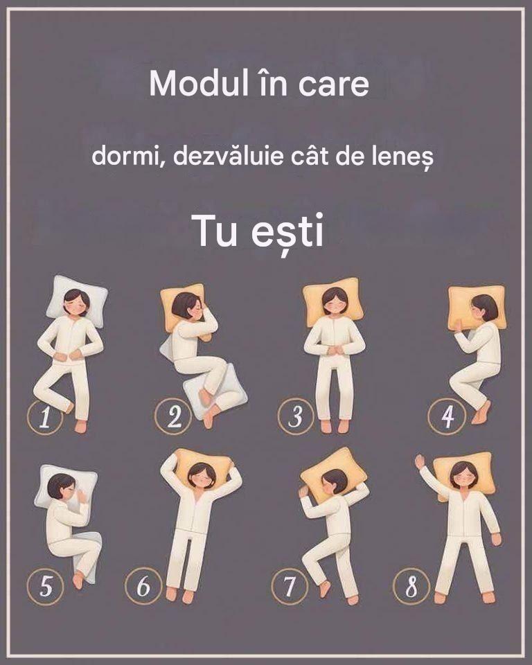 Felul în care dormi arată cât de leneș ești.