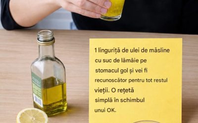 Ia o linguriță de ulei de măsline cu suc de lămâie pe stomacul gol și îmi vei mulțumi pentru tot restul vieții. Rețeta în primul comentariu. 💬👇