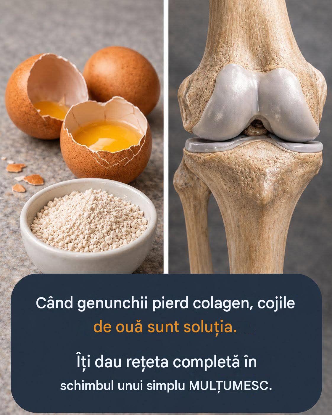 Când genunchiul tău pierde colagen, cojile de ouă sunt soluția. Rețeta este în primul comentariu. 👇💬