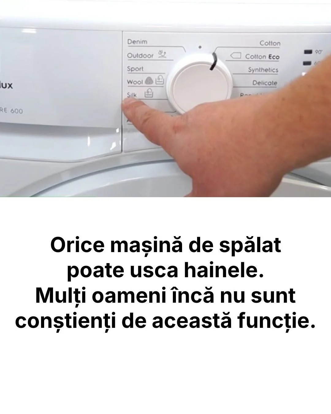 Orice mașină de spălat poate usca hainele. Mulți oameni încă nu sunt conștienți de această funcție.