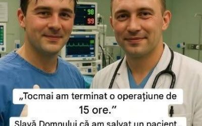 Erau acolo, leoarcă de transpirație, cu fețele brăzdate de epuizare… dar altceva le strălucea în ochi: ușurare. Cincisprezece ore într-o sală de operație. Cincisprezece ore luptând împotriva timpului, împotriva destinului, împotriva disperării. Când monitorul a arătat semne de stabilitate, liniștea a umplut camera. S-au privit unul pe altul și au zâmbit. Acel zâmbet îl înțeleg doar cei care au luptat pentru o viață. În timp ce lumea dormea, ei au purtat greutatea unei inimi care aproape că cedase. Nu o fac pentru faimă, nici pentru aplauze. O fac pentru că a salva o viață este o chemare care nu se odihnește niciodată. În seara asta, un simplu „mulțumesc” ar putea însemna mai mult decât vă puteți imagina.