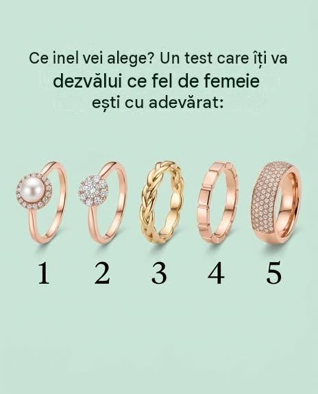 Uită-te cu atenție la aceste cinci inele. Care îți atrage atenția primul? Nu ezita; alege pur și simplu pe cel spre care gravitezi instinctiv. Alegerea ta poate spune multe despre personalitatea ta. 👇👇👇