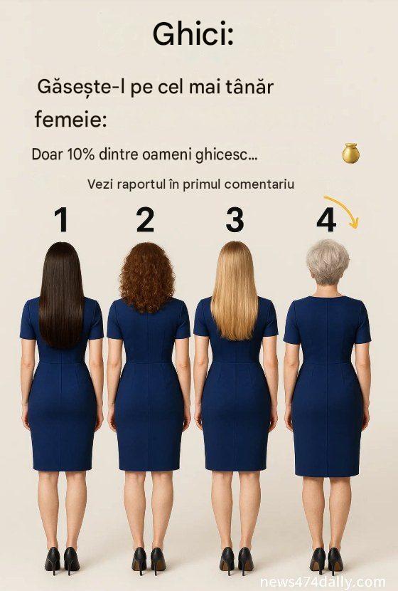 Test: Găsește cea mai tânără femeie. Doar 10% vor ghici corect!