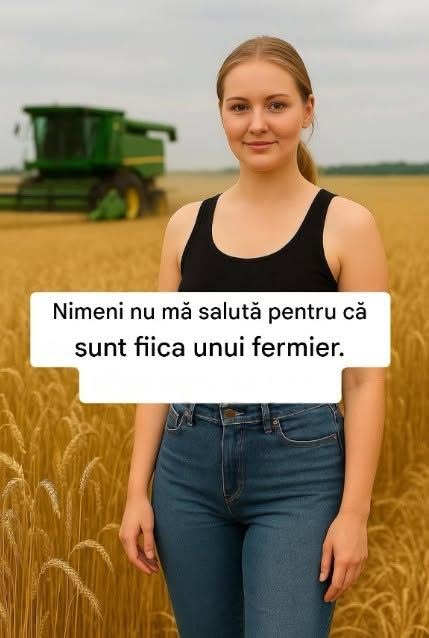 În zori, grâul se trezește înaintea orașului. În timp ce prima lumină bâjbâie cerul, tatăl meu pornește combina, iar eu îmi leg părul la spate. Praf pe blugi, speranță în piept. În oraș, unii privesc în altă parte. Noroi pe cizme, miros de motorină, numele de familie pe care toată lumea îl cunoaște – uneori înghite „salut”. Dar pământul m-a învățat să salut mai întâi. Îmi ridic capul, zâmbesc și spun oricum „salut”. Ei nu văd ce au învățat aceste mâini: să citească norii ca pe manuale, să facă o lecție dintr-un șurub rupt, să numere anotimpul după bătături. Nu aud matematica din rânduri, știința din sol, credința necesară pentru a aștepta ploaia. Dacă nimeni nu mă salută, grâul o face – se ondulează ca o mulțime. Sunt fiica unui fermier; acesta nu este un motiv să privesc în altă parte, ci să privesc mai atent. Dacă acest lucru rezonează cu tine, scrie un „salut” celor care îți cultivă mâncarea.