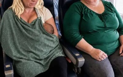 Alăptam bebelușul meu de 5 luni când femeia de lângă mine în avion mi-a spus: “încuie-te în toaletă” – apoi fiica mea cea mare a pus-o la locul ei