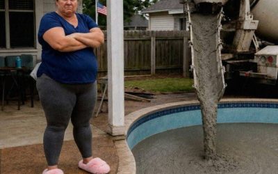 Vecina mea mi-a umplut piscina cu beton pentru că micuții mei erau „prea gălăgioși” – nu se aștepta niciodată la ce s-a întâmplat în continuare