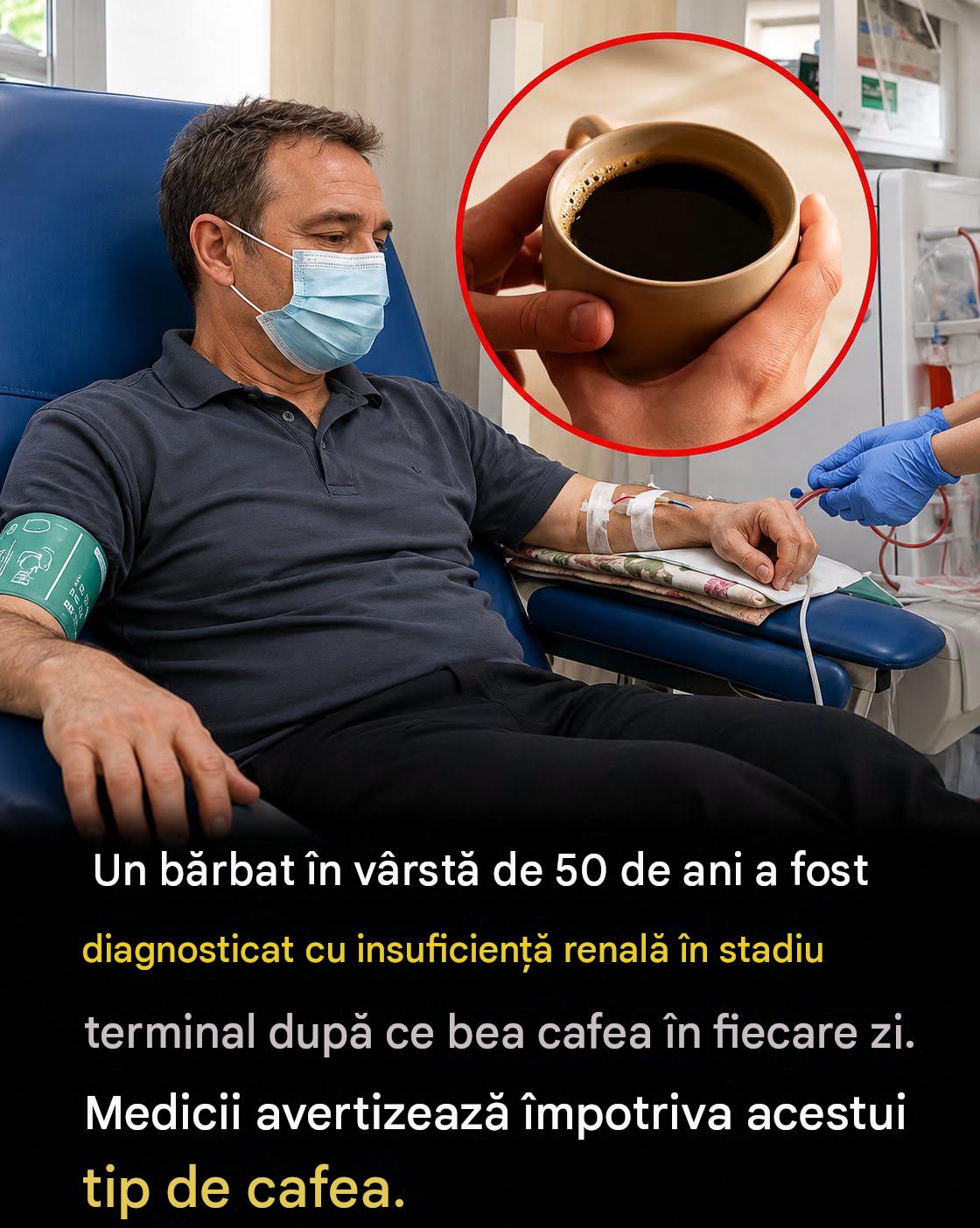 Un bărbat în vârstă de 50 de ani a fost diagnosticat cu insuficiență renală în stadiu terminal după ce a consumat zilnic cafea.